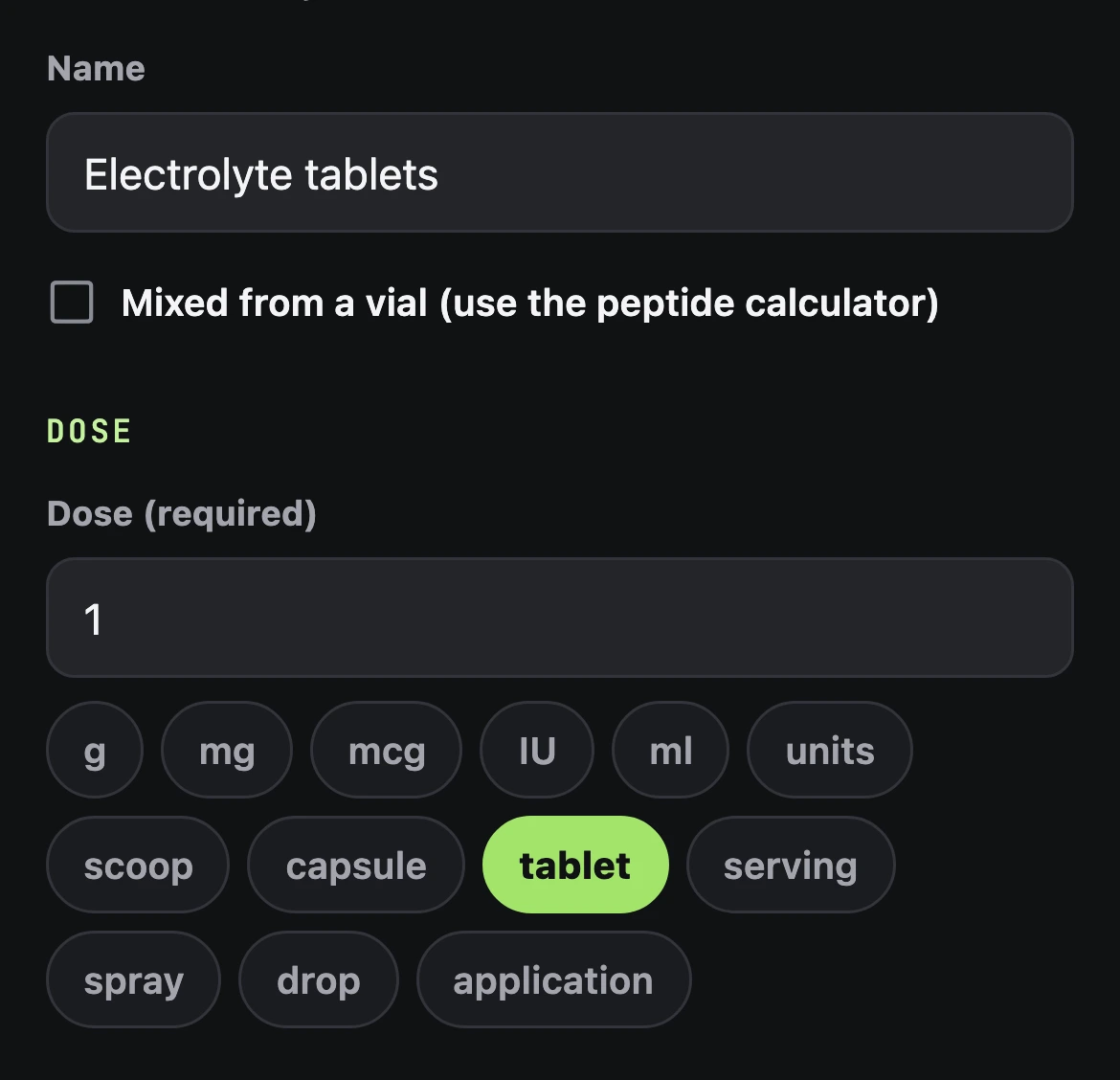 Create your own supplement: Electrolyte tablets, 1 tablet